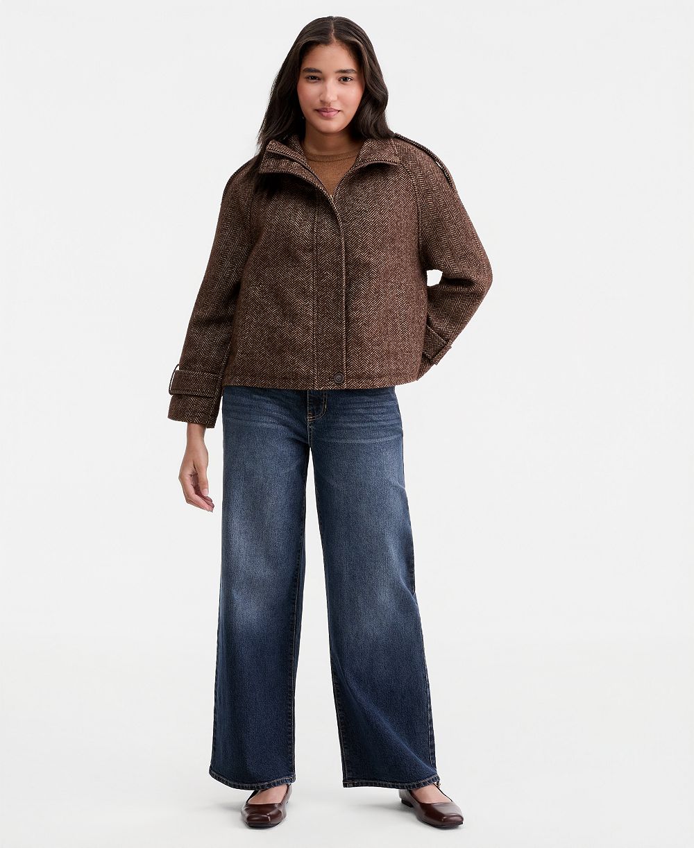 CoffeeShop Women's Short-Raglan-Sleeve Coat