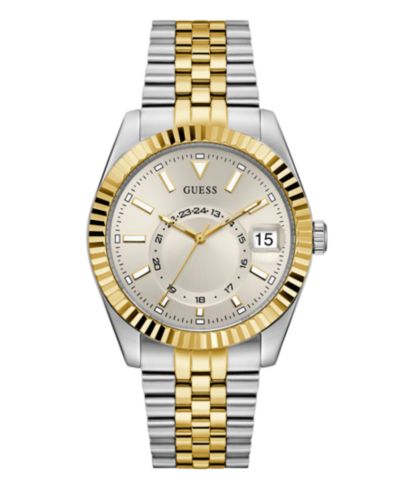 GUESS Men's Two-Tone Stainles Steel Multi-Function Watch, 42mm