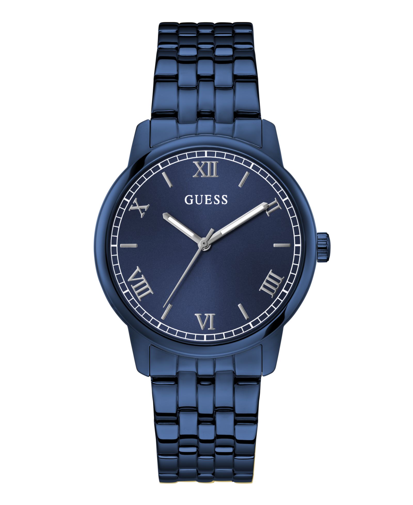 GUESS Men's Blue Stainless Steel Analog Watch, 40mm