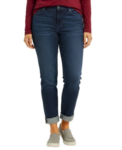 SLINK Jeans женские джинсы-бойфренды со средним посадкой и подвернутыми штанинами