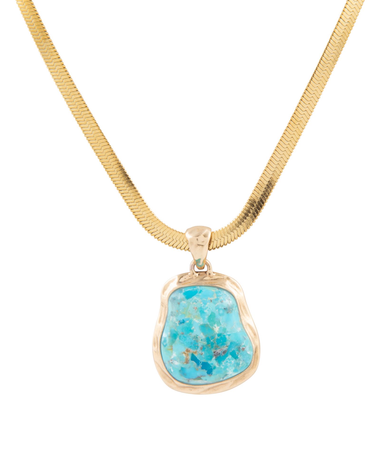 Подвеска Barse Turquoise Baron Snake Chain в виде цепи
