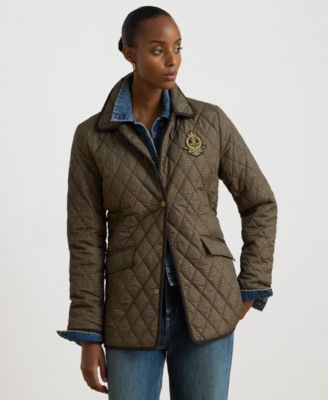 Lauren Ralph Lauren Women's Crest Quilt Diamond-Quilted Plaid Jacket