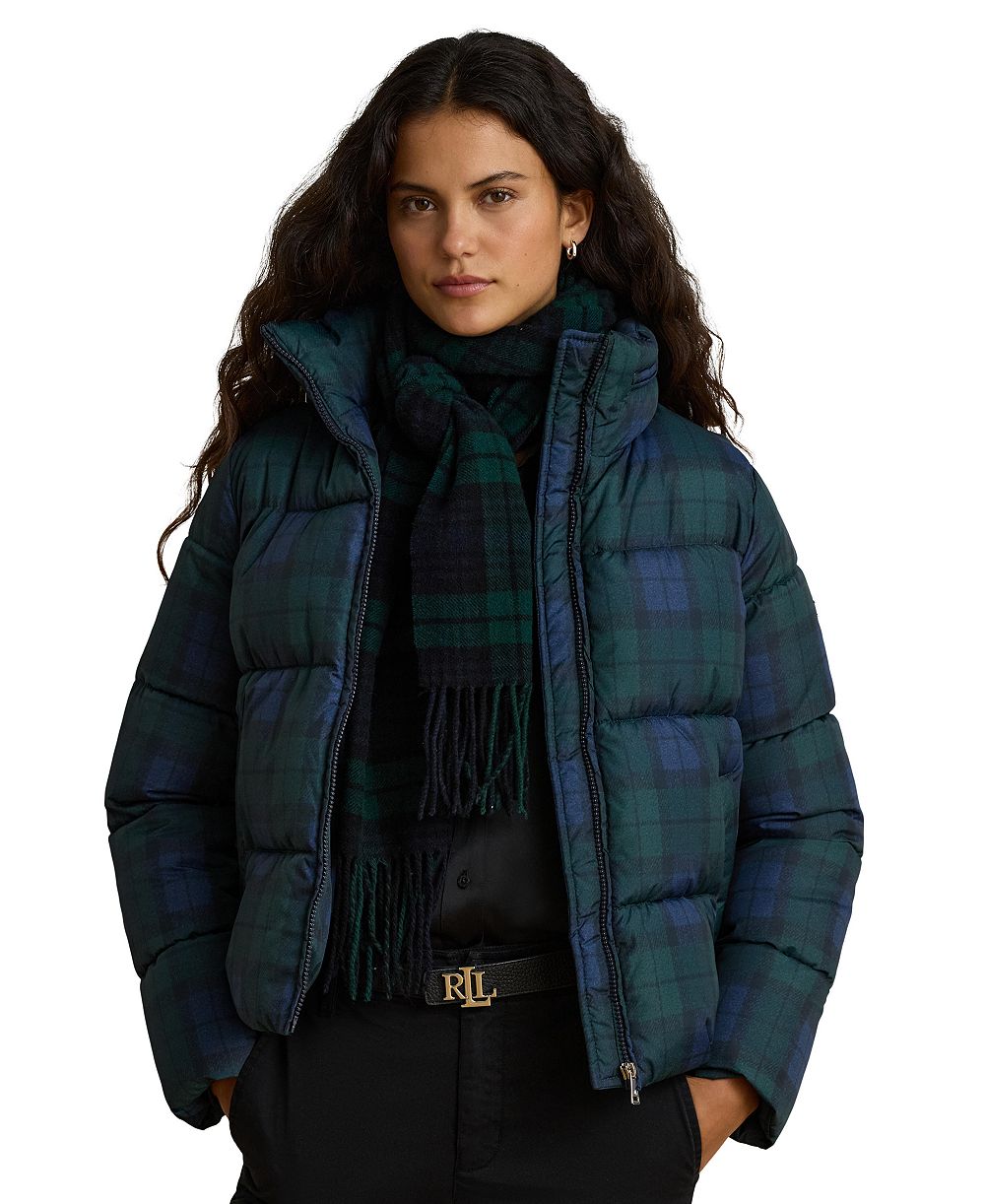 Lauren Ralph Lauren Women's Plaid Insulated Short Puffer Coat