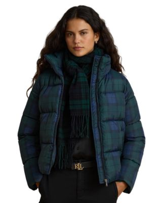 Женская укороченная стеганая куртка в клетку от Lauren Ralph Lauren