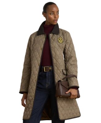 Lauren Ralph Lauren Women's Quilted Glen Plaid Print Lightweight Jacket