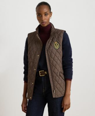 Lauren Ralph Lauren Women's Crested Diamond-Quilted Down-Filled Vest