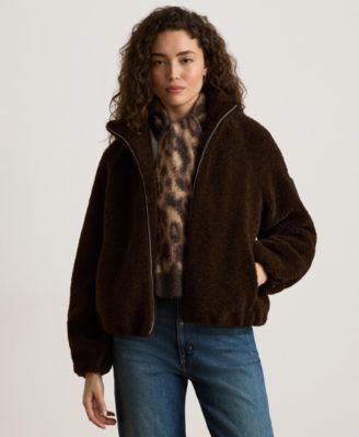 Lauren Ralph Lauren Women's Funnelneck Faux-Shearling Jacket