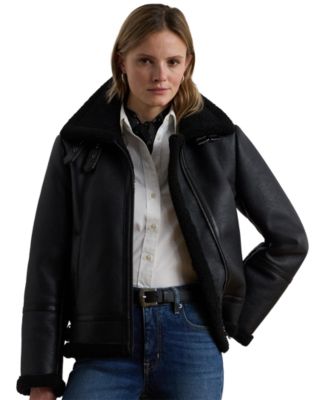 Lauren Ralph Lauren Women's Moto Faux-Leather Jacket