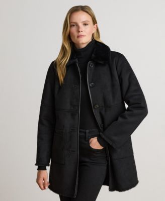 Пальто Lauren Ralph Lauren Women's с меховым воротником