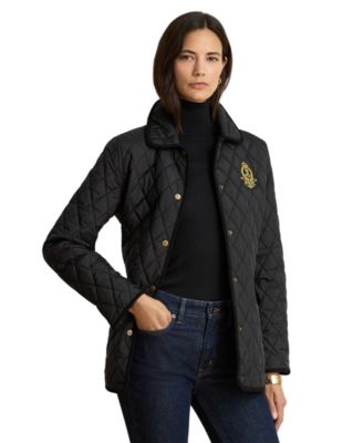 Женская стеганая куртка Lauren Ralph Lauren с гербовым узором