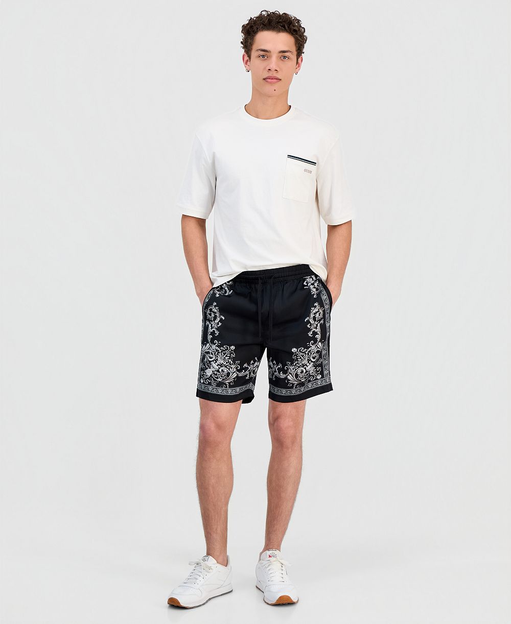 GUESS Men's Regal Medallion Charm Shorts