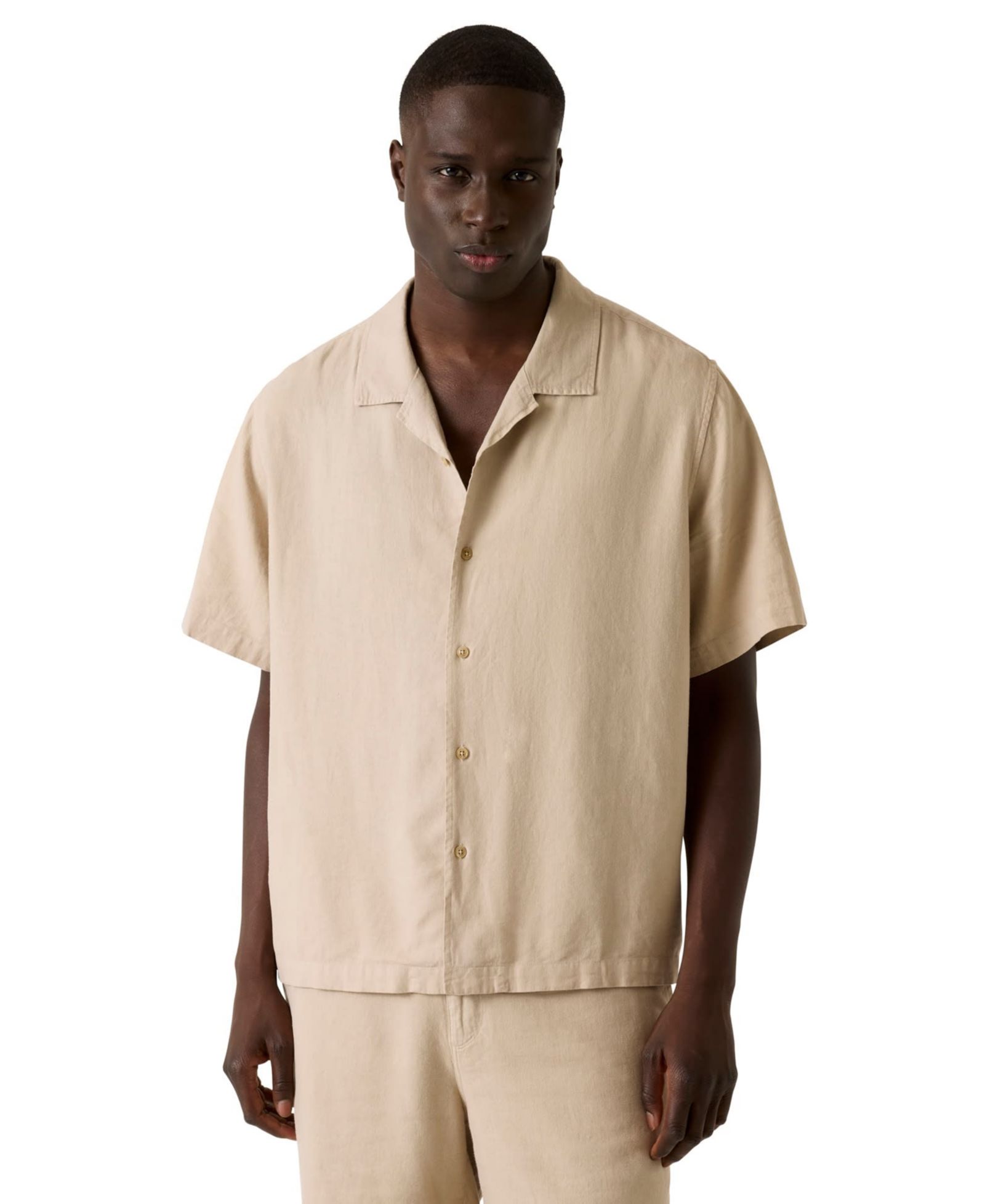 Мужская рубашка GUESS Linen Coast Rayon Relaxed Short-Sleeve