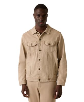 GUESS Men's Denim-Inspired Silhouette with Front Flap Pockets Jacket