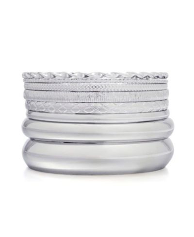 Набор серебряных браслетов ADORNIA Silver Plated 8-Bangle