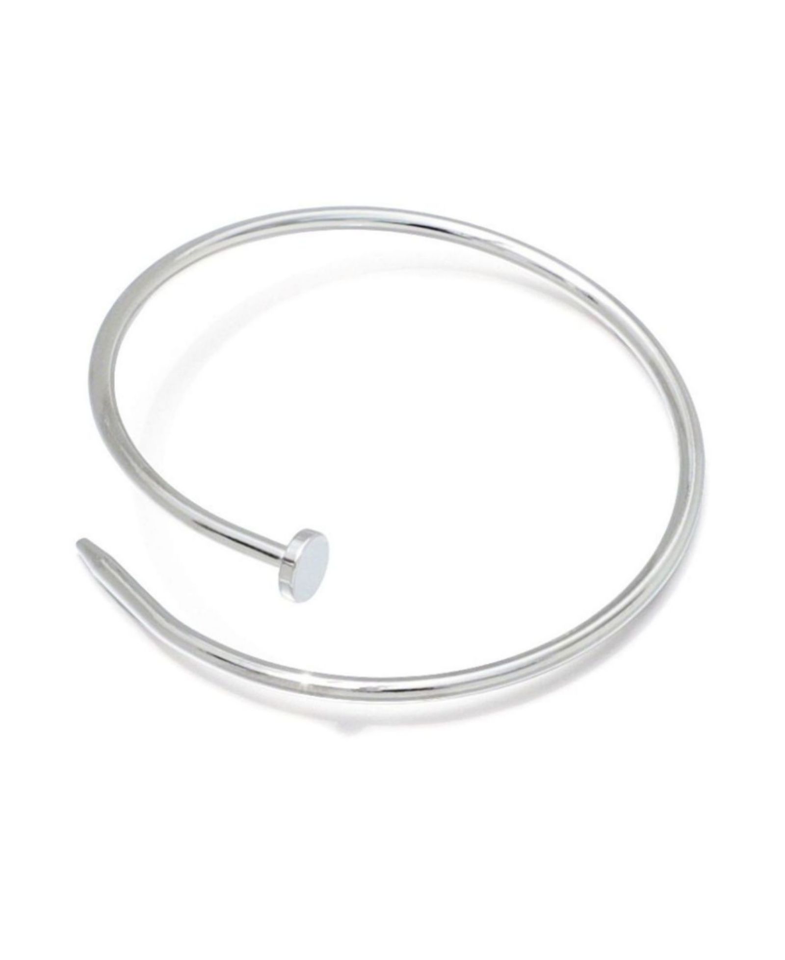 ADORNIA Silver Plated Thin Nail Cuff Bracelet
