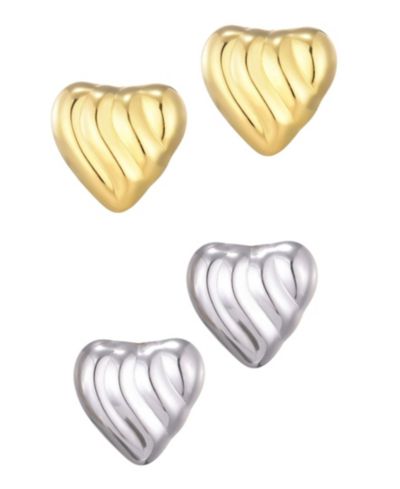 ADORNIA Набор серьг-гвоздик Statement Heart, 2 шт.