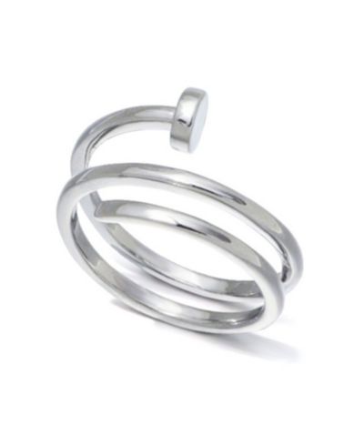ADORNIA Кольцо Silver Nail Double Wrap