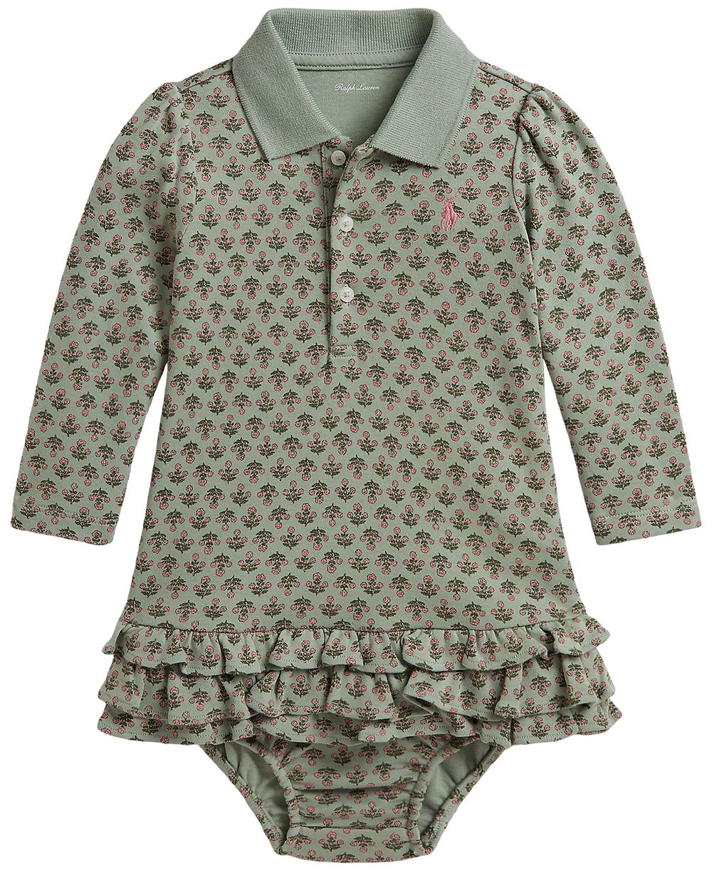 Polo Ralph Lauren Детский комплект из платья с цветочным принтом и пеленок, 2-piece set