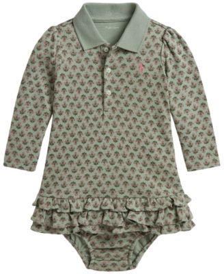 Polo Ralph Lauren Детский комплект из платья с цветочным принтом и пеленок, 2-piece set
