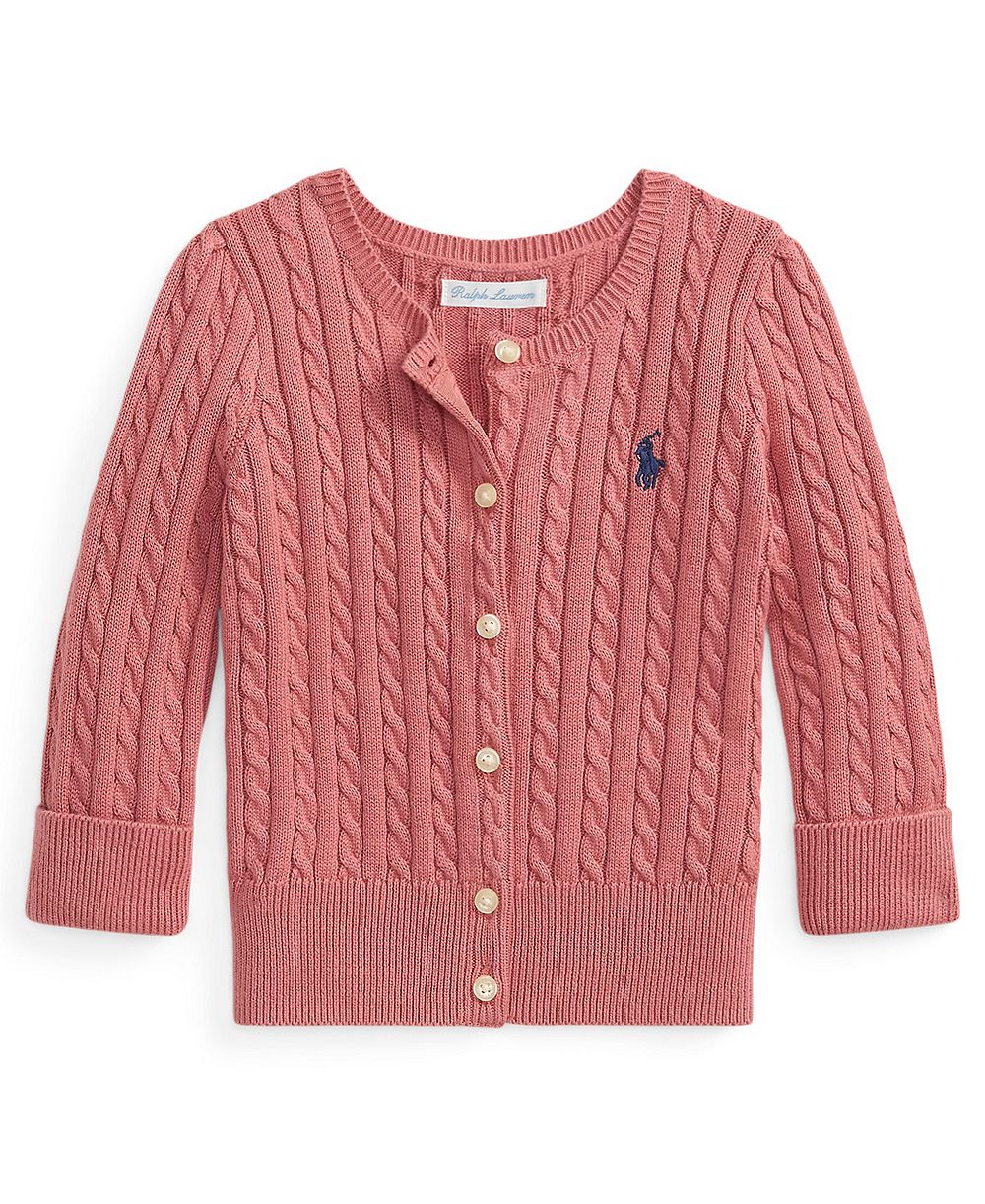 Детский хлопковый кардиган Polo Ralph Lauren Baby Girls' Mini Cable Cotton Cardigan
