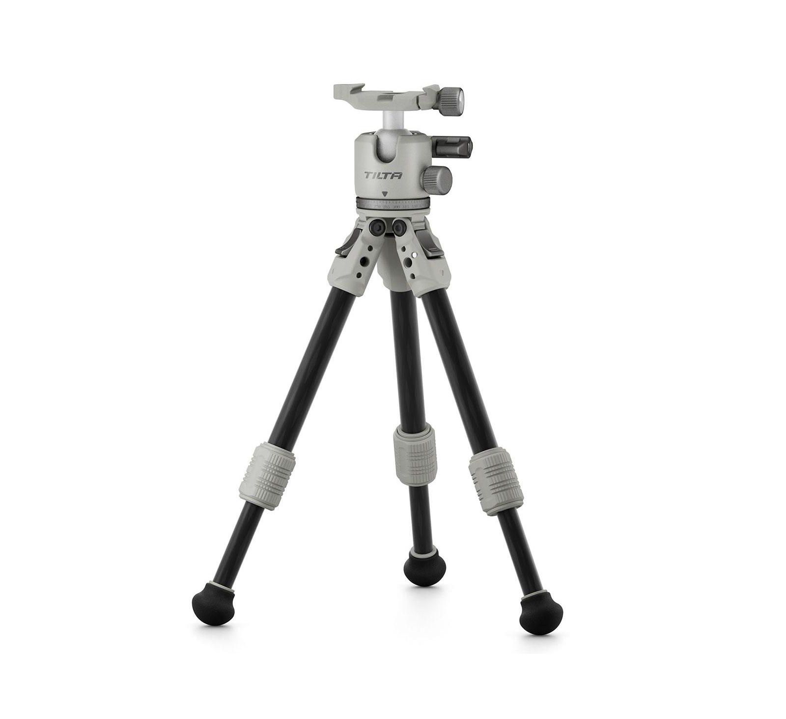 Tilta Tabletop Ball Head with 1-Stage Carbon Fiber Tripod Legs, Snow White