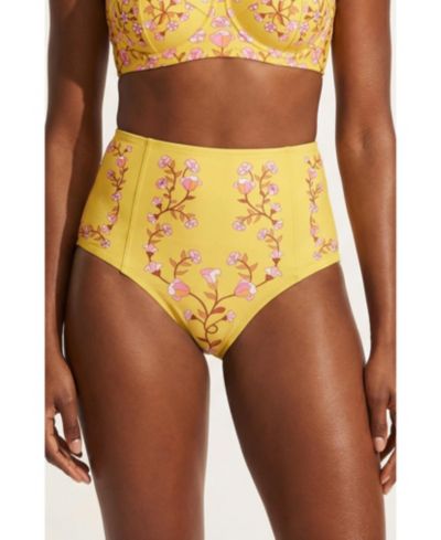 Женские плавки Jessie Zhao New York Yellow Bloom с высокой талией