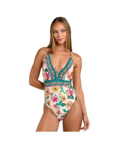 Женский слитный купальник SUNSHINE 79 ZEN GARDEN V PLUNGE ONE PIECE