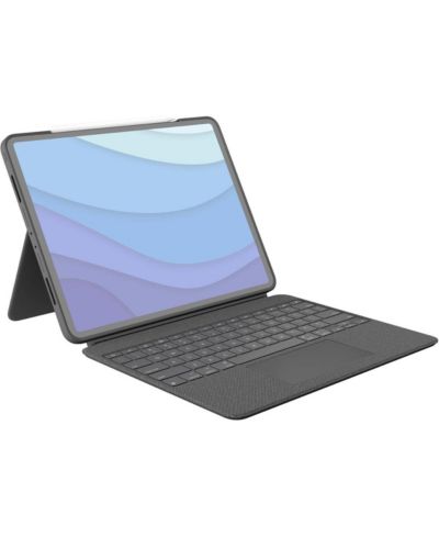 Logitech чехол-клавиатура Combo Touch с трекпадом для Apple iPad Pro 5th и 6th Gen, Oxford Gray