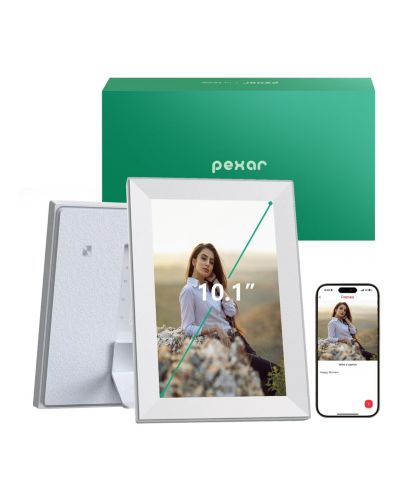 Pexar 10.1" WiFi Digital Photo Frame | HD Anti-Glare Touch Display | Share Photos/Videos via App | Perfect for Gifting