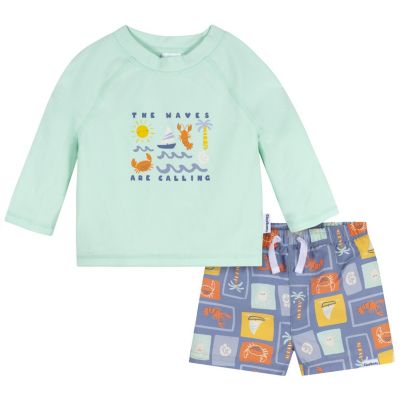 Gerber Baby Boys 2-Piece Rash guard and Trunks Set
