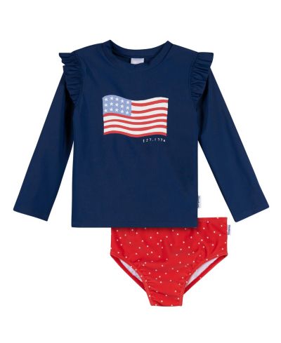 Детский комплект рашгарда и шорт Gerber для девочек, розовый ананас, 5T