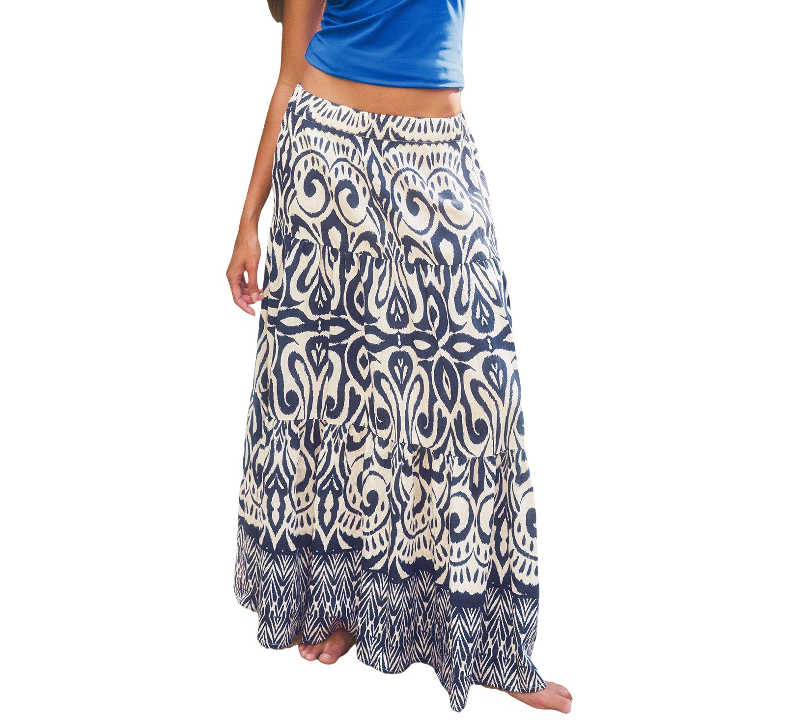 Cupshe Women's Heatwave Honey Ornate Maxi Skirt