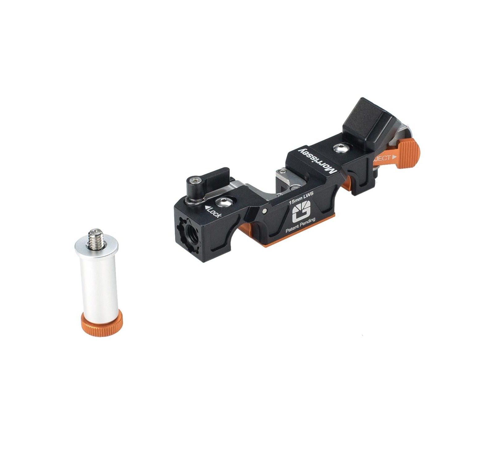 Bright Tangerine Morrissey 15mm Lws Quick-Release Lens Support for 15mm Rods