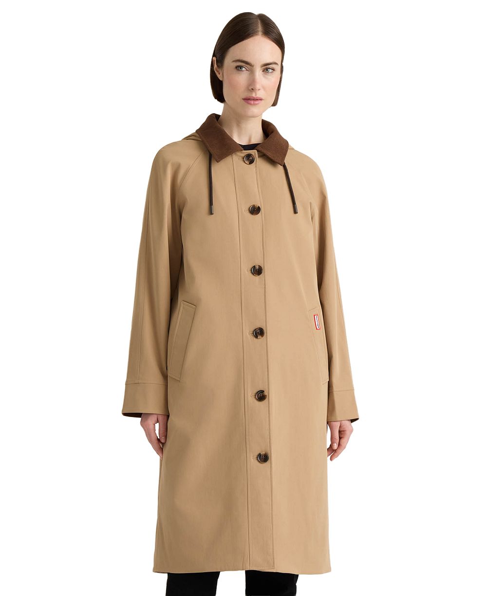 Hunter Women's Daisy Padded Longline Hooded Trench Coat