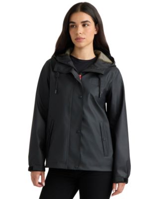 Hunter Women's Dina Rubberized Hooded Waterproof Jacket