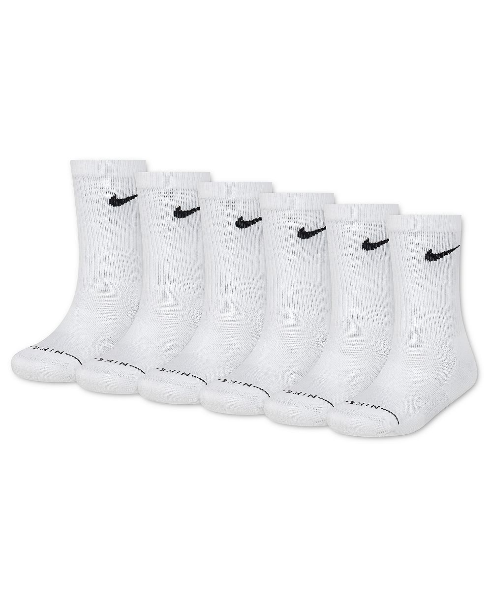 Носки Nike Dri-Fit Elevated Crew для мальчиков и девочек 4-7, 6-Pack