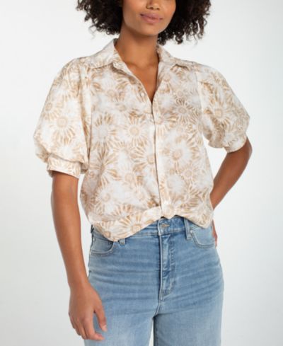 Liverpool Los Angeles Women's Puff-Sleeve Top