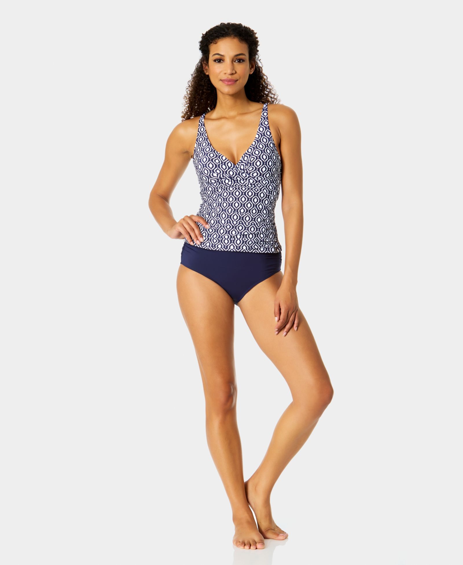 Anne Cole Women's Hidden Underwire V-Neck Tankini Top