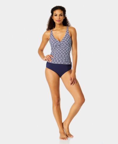 Anne Cole Women's Hidden Underwire V-Neck Tankini Top