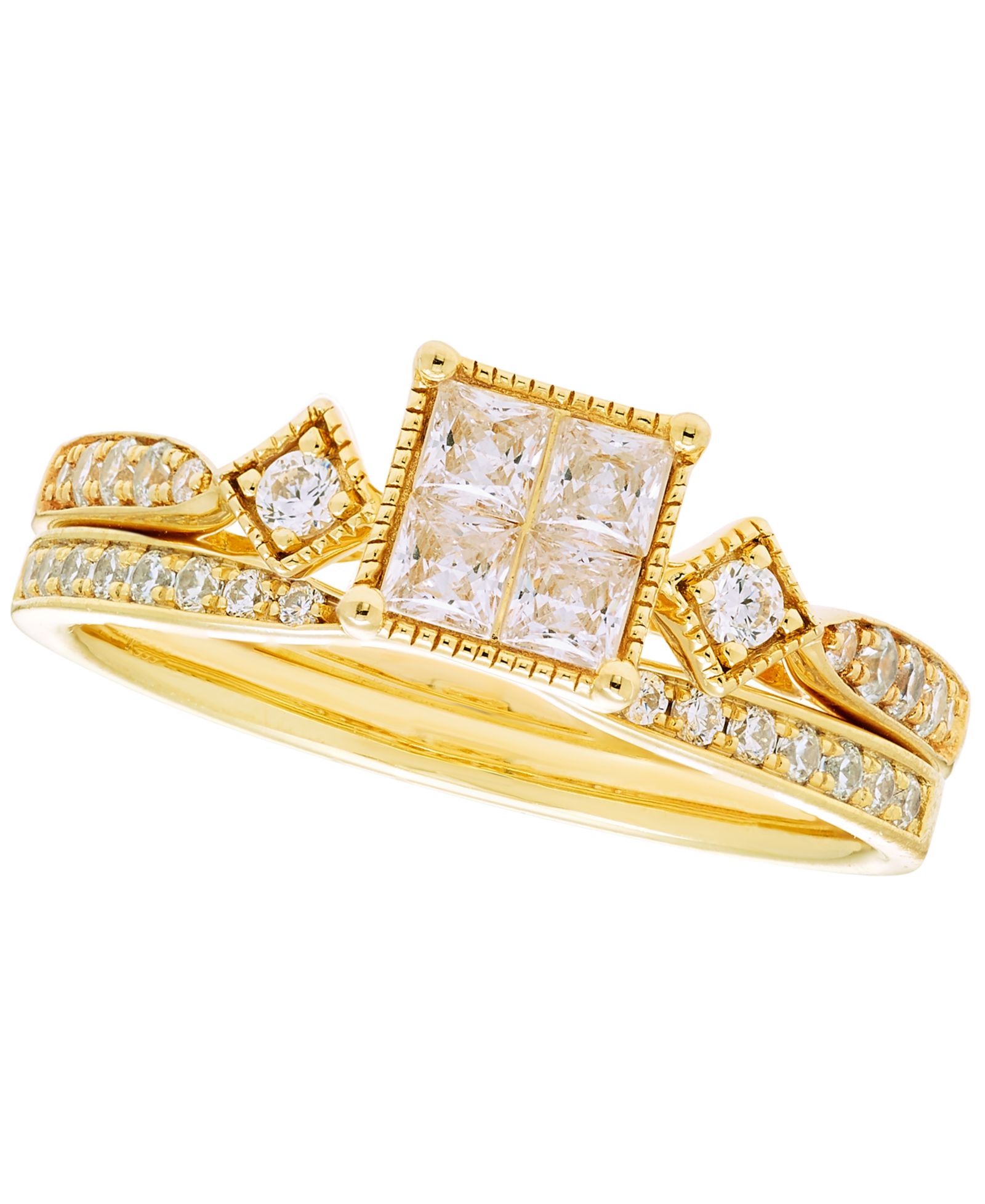 Macy's Diamond Bridal Set (5/8 ct. t.w.) in 10k Yellow Gold