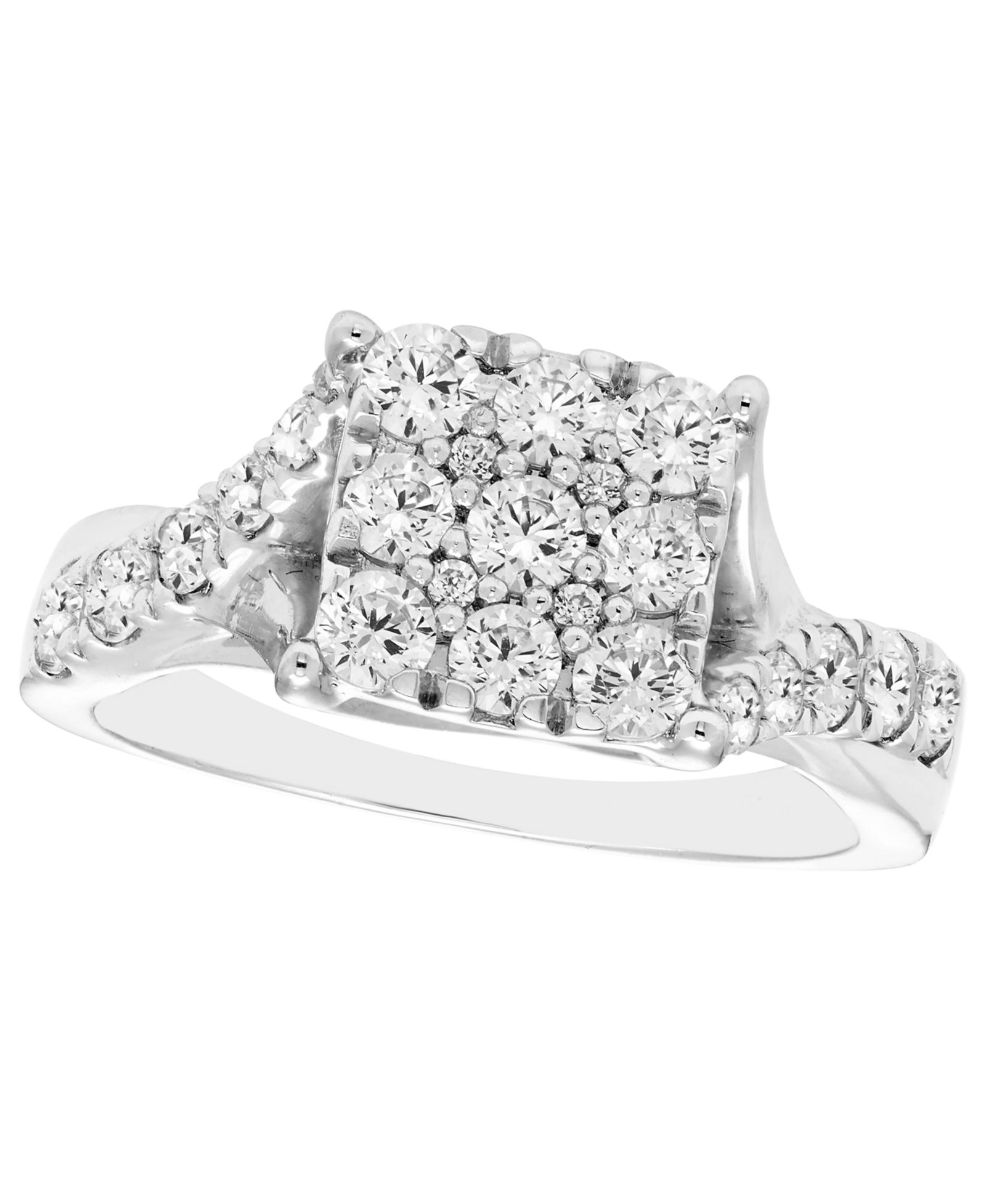 Macy's кольцо с бриллиантами (1 ct. t.w.) в 10k White Gold