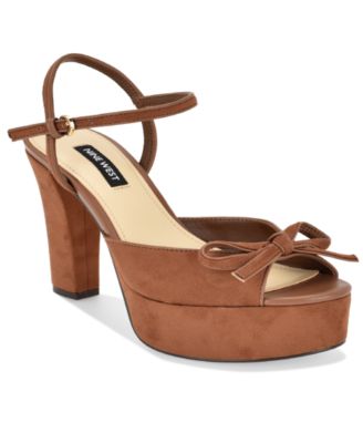 Nine West Women's Nessle High Tapered Heel Platform Sandals