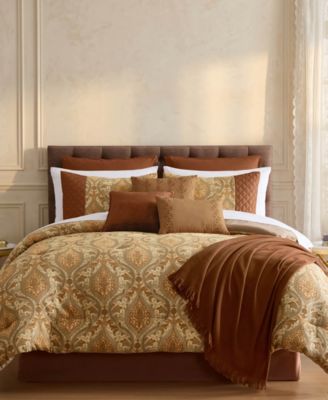Corigen Damask 14-Piece Comforter Set, Queen