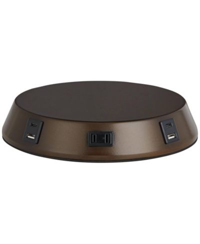 Настольная лампа 360 Lighting Modern Workstation с USB и розеткой AC, бронзовая, сенсорная