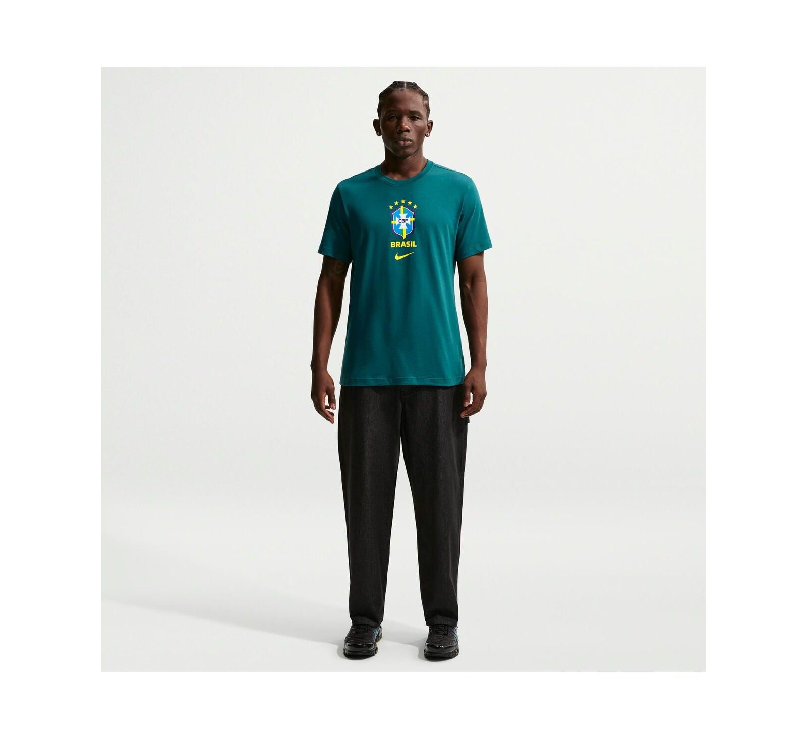 Nike Men's Green Brazil National Team Crest T-Shirt
