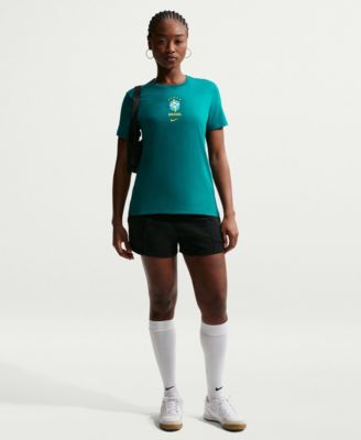 Nike Женская футболка Brazil National Team Crest зеленого цвета