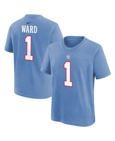 Nike Big Boys and Girls Cameron Ward Light Blue Tennessee Titans Name & Number T-Shirt