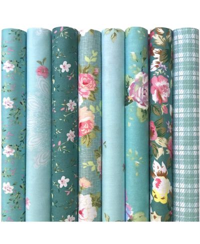 Лоскутное одеяло GNUADZ 8pcs 18x22 Cotton Fabric Floral Rose Patchwork Quilting DIY Sewing