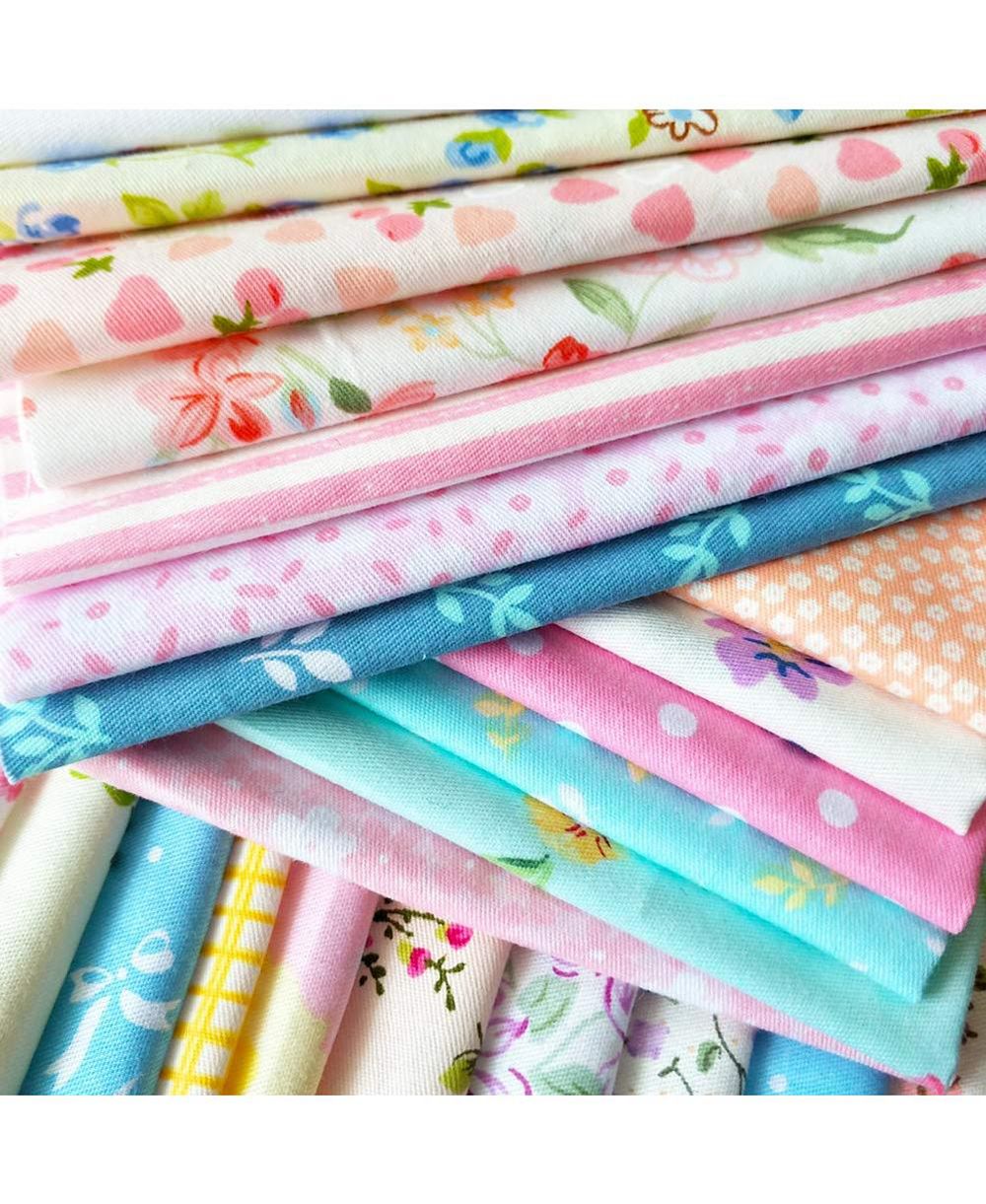 GNUADZ 50pcs 12 X 12 Cotton Fabric Squares Quilting Sewing Floral Precut Patchwork Sheets