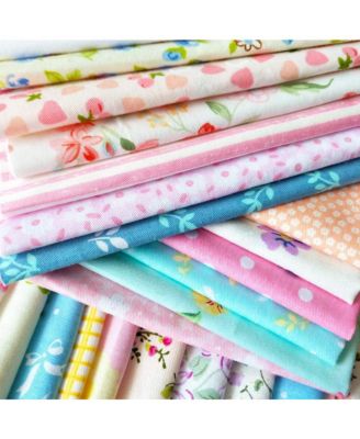GNUADZ 50pcs 12 X 12 Cotton Fabric Squares Quilting Sewing Floral Precut Patchwork Sheets